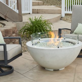 Cove 42" - "White" - Gas Fire Pit Bowl