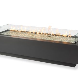 Cove 72" - "Midnight Mist" - Linear Gas Fire Pit Table